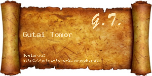 Gutai Tomor névjegykártya